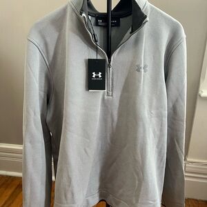 LG Men's Light Gray Quarter-Zip Jacket Water Repellent